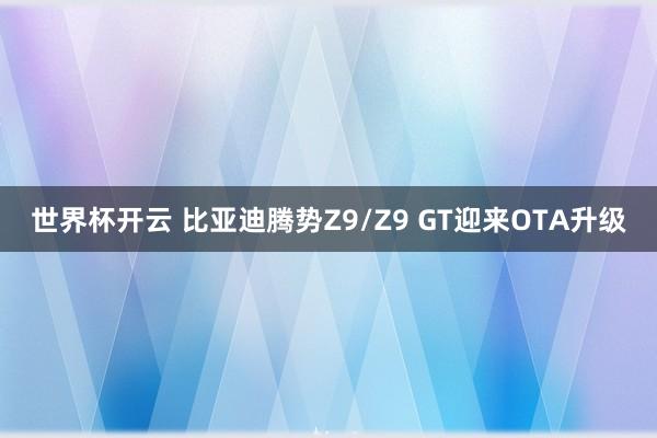 世界杯开云 比亚迪腾势Z9/Z9 GT迎来OTA升级