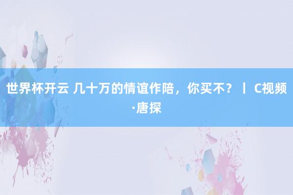 世界杯开云 几十万的情谊作陪，你买不？丨 C视频·唐探