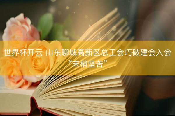 世界杯开云 山东聊城高新区总工会巧破建会入会“末梢坚苦”