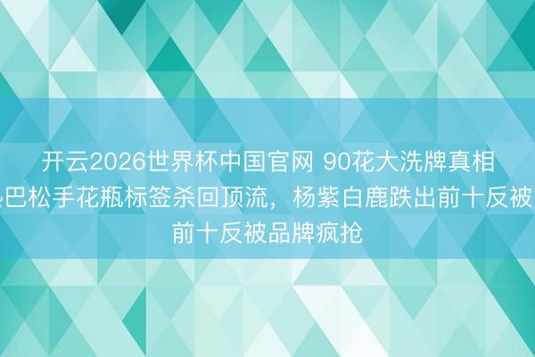 开云2026世界杯中国官网 90花大洗牌真相：迪丽热巴松手花瓶标签杀回顶流，杨紫白鹿跌出前十反被品牌疯抢