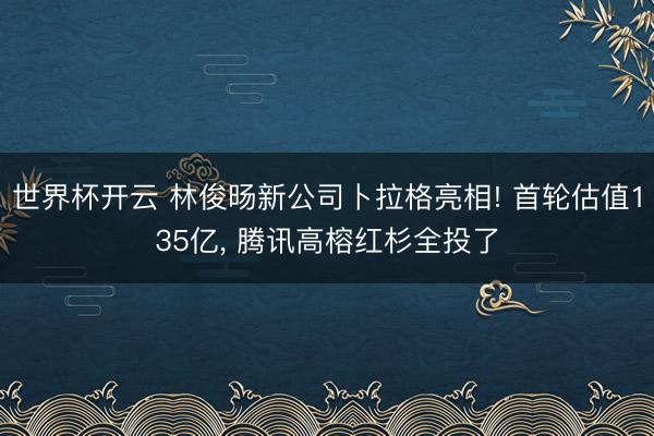 世界杯开云 林俊旸新公司卜拉格亮相! 首轮估值135亿， 腾讯高榕红杉全投了